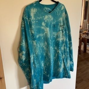 Bleached Shirt Custom Bleached XLarge Long Sleeved Top